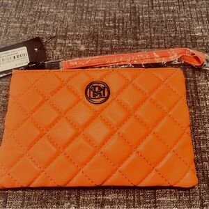 Badgley Mischka Coral Quilted Clutch
